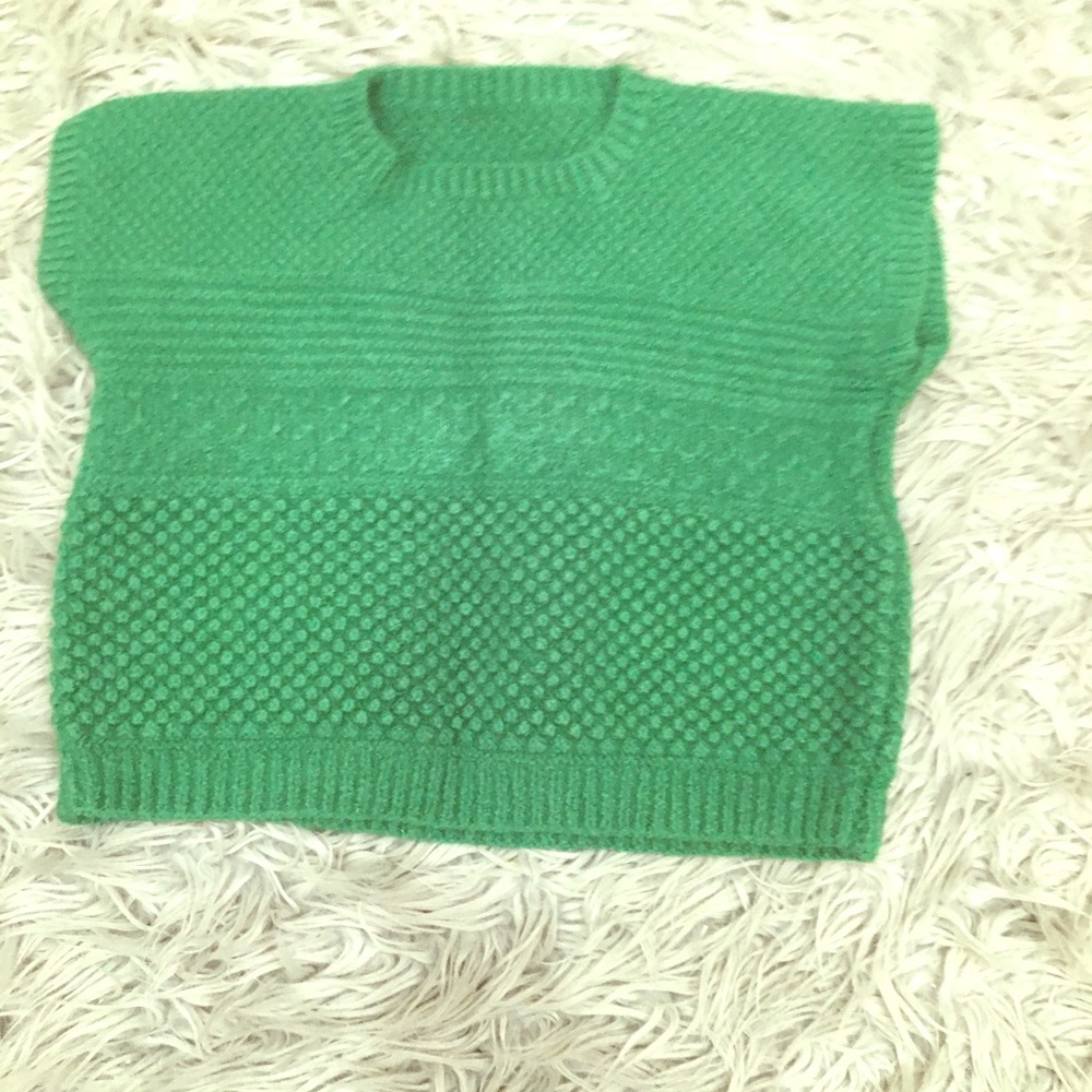 Green Cropped Sweater